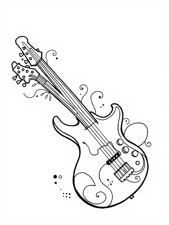 abstract bass guitar art