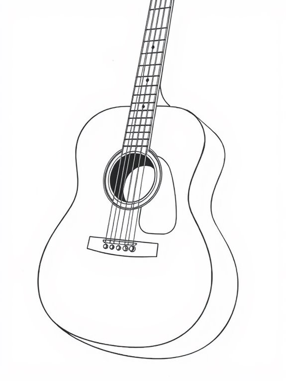 acoustic guitar coloring activity