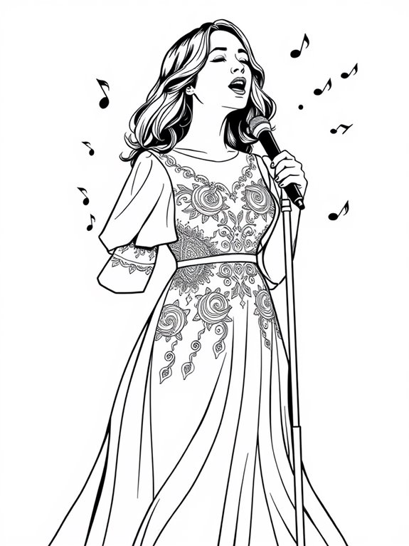 adele dress coloring page