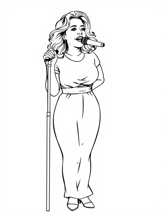 adele microphone coloring page