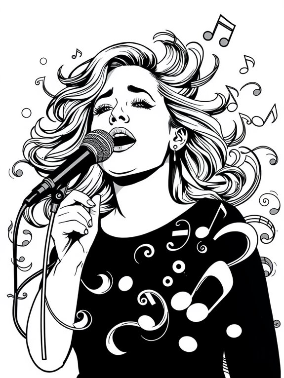 adele music notes coloring page