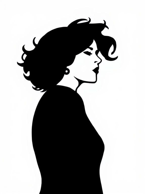 adele silhouette coloring page