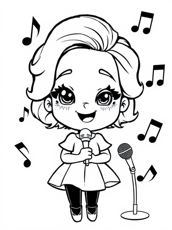 adorable adele cartoon illustration