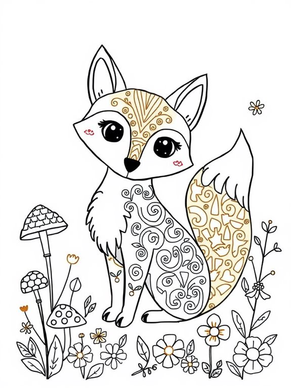 adorable animal themed coloring page