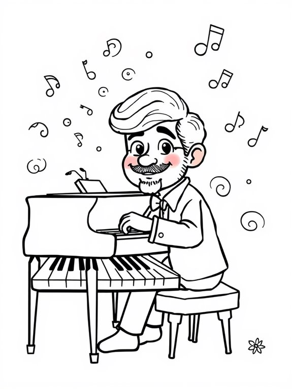 adorable debussy coloring page