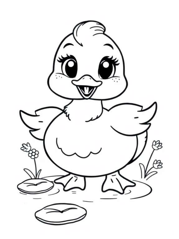 adorable drake coloring page