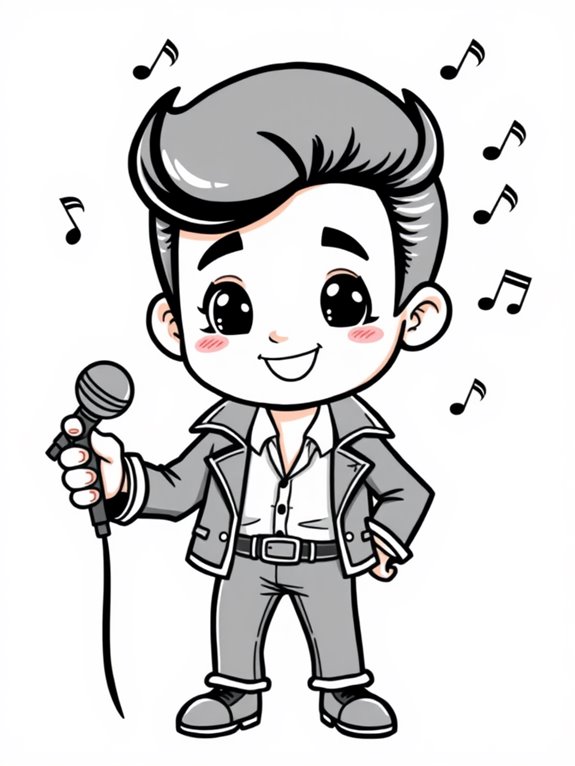 adorable elvis presley illustration