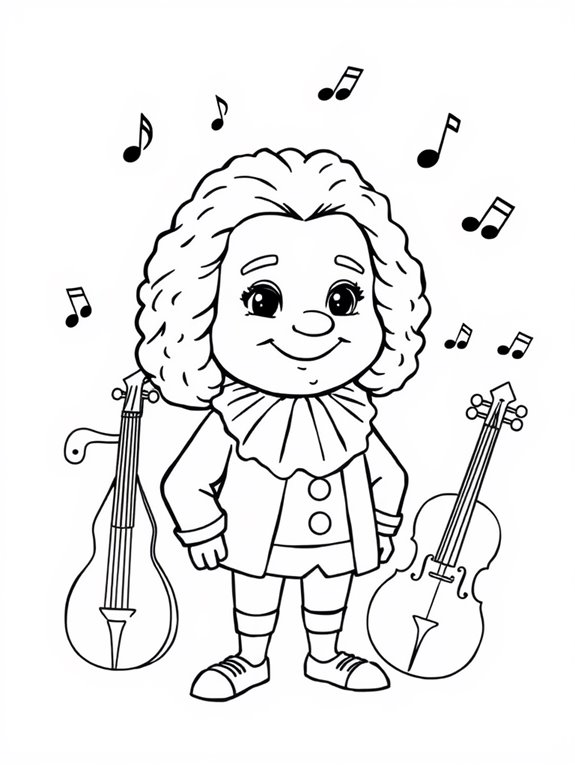 adorable handel character illustration