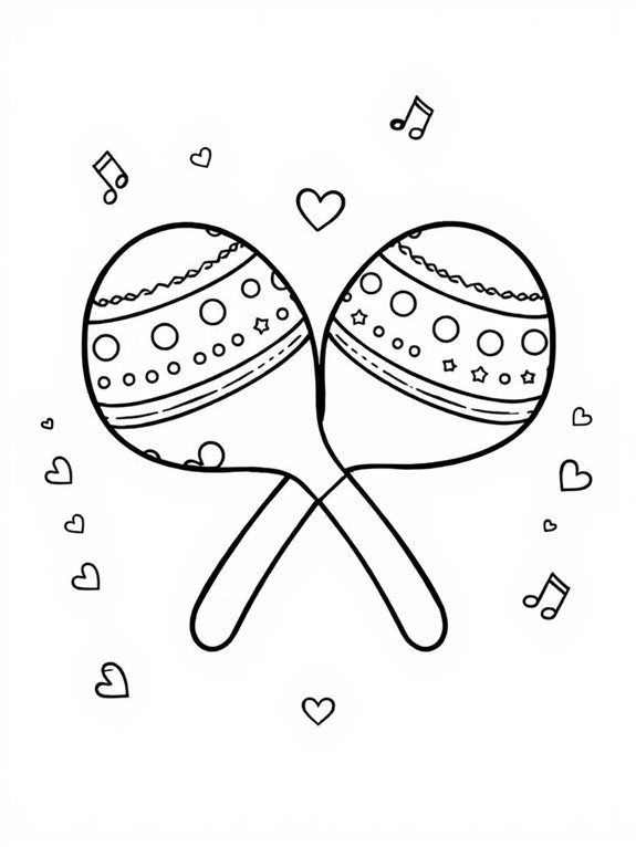 adorable maraca coloring activity