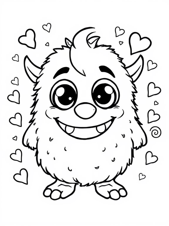 adorable monster coloring activity