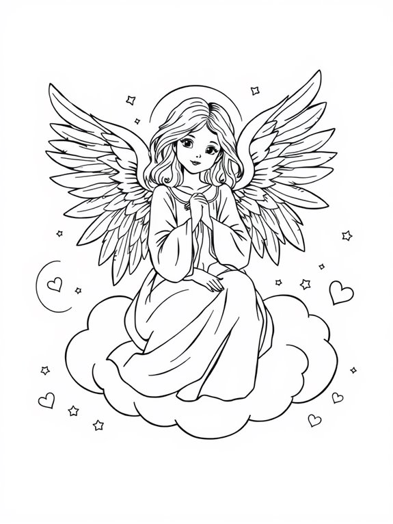 angel in a cloud