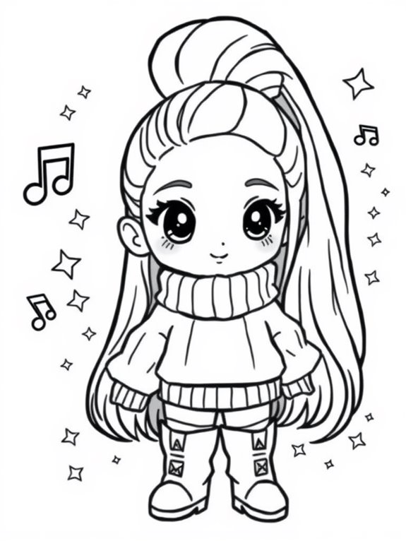 ariana grande chibi illustration