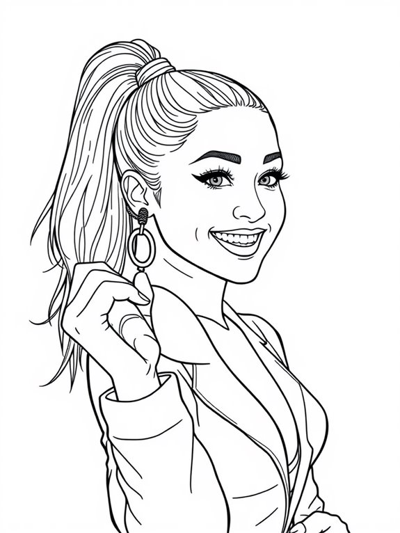 ariana grande coloring page