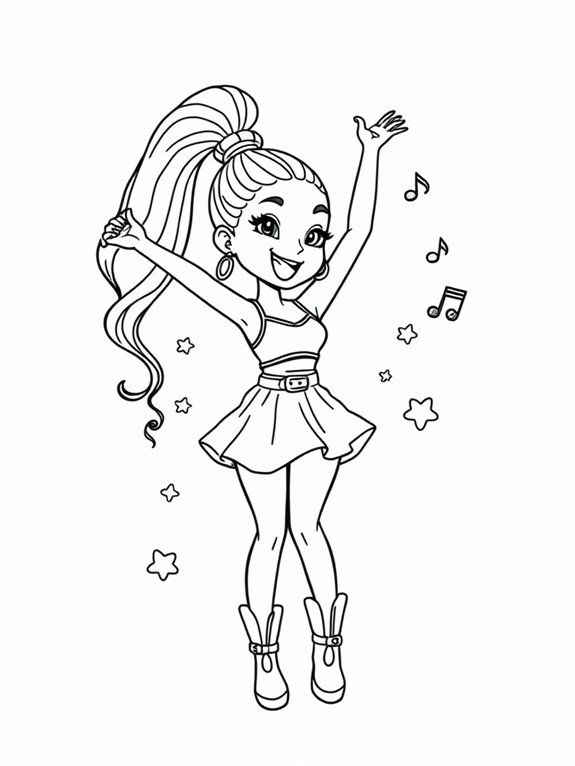 ariana grande coloring page