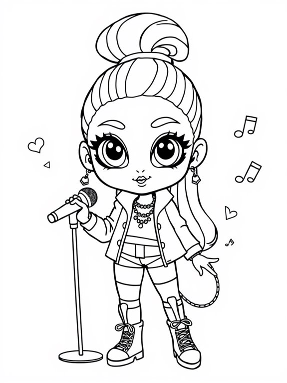 ariana grande coloring page