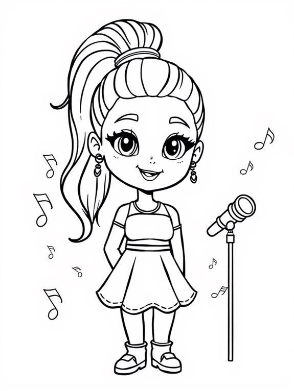 ariana grande coloring page