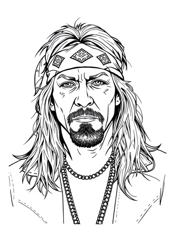 axl rose coloring page