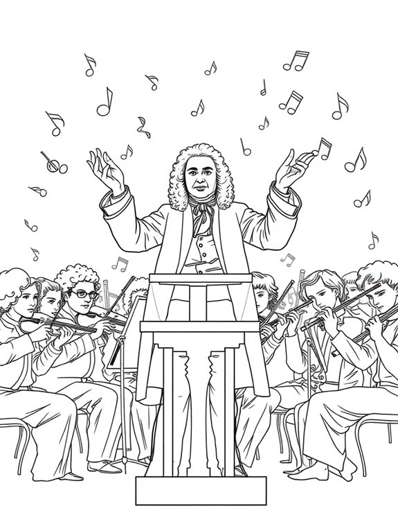 bach concert coloring page