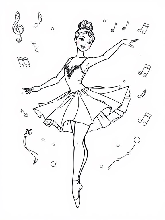 ballet dancer coloring page