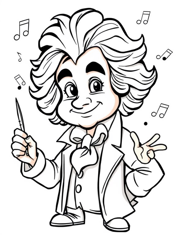 beethoven cartoon character coloring