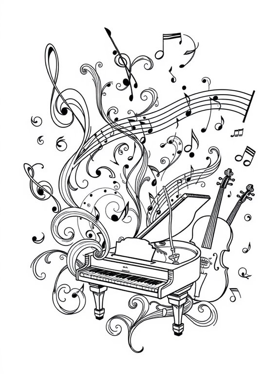 beethoven s symphony coloring page