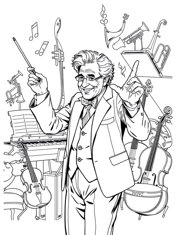 bernstein coloring page instruments