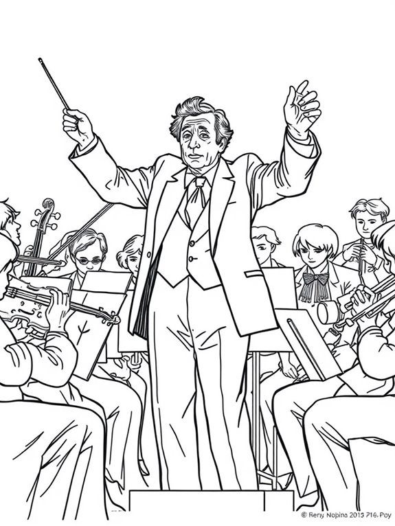 bernstein concert coloring page