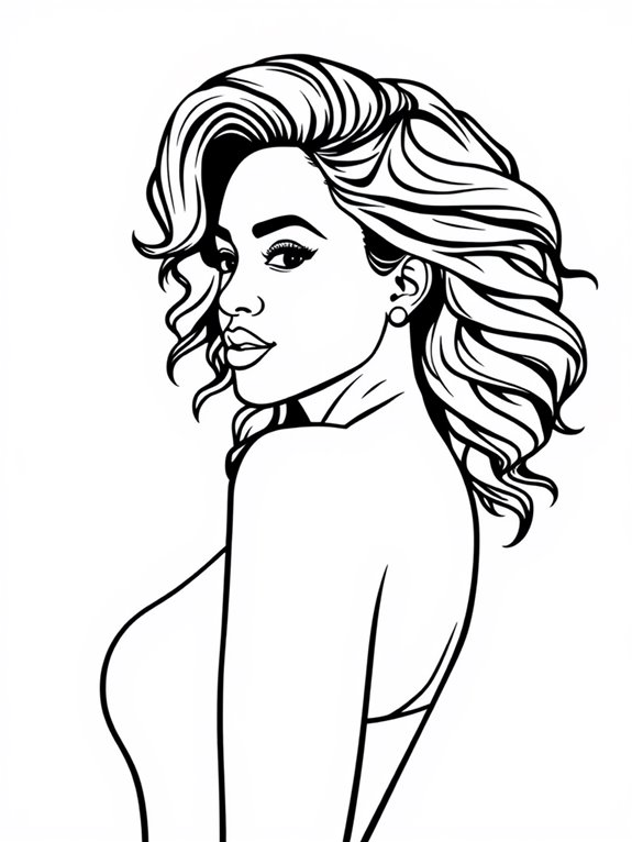 beyonc coloring page design