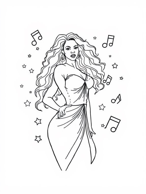 beyonc coloring page design