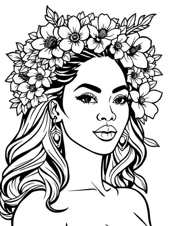 beyonc flower crown artwork