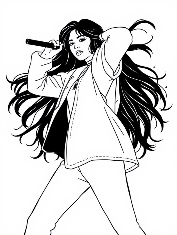 billie eilish coloring page