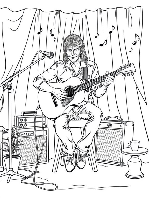 bon jovi acoustic coloring page