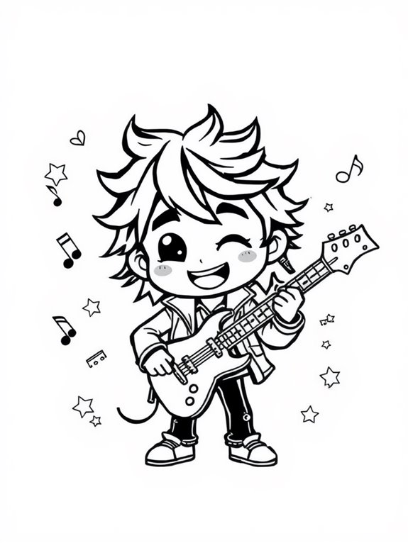 bon jovi cartoon coloring page