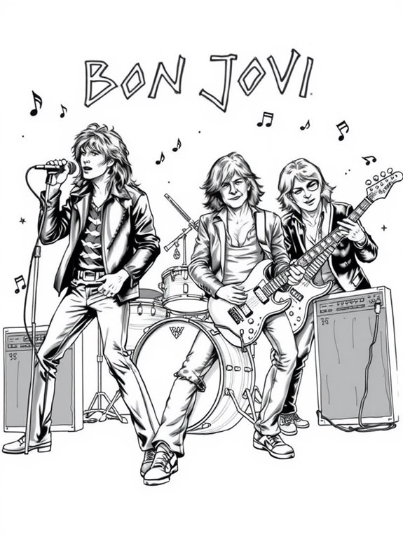 bon jovi coloring page