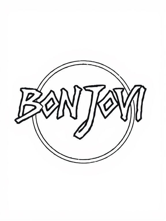 bon jovi coloring page design