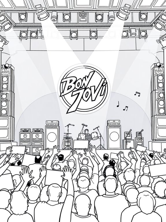 bon jovi concert coloring page