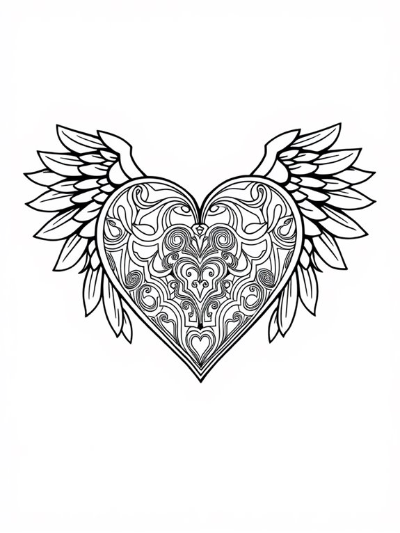 bon jovi heart coloring page