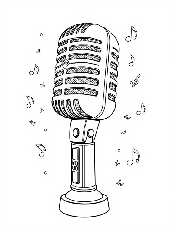 bon jovi microphone coloring page