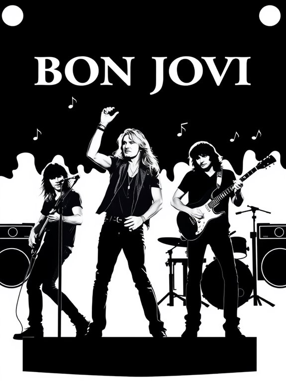 bon jovi silhouette coloring page