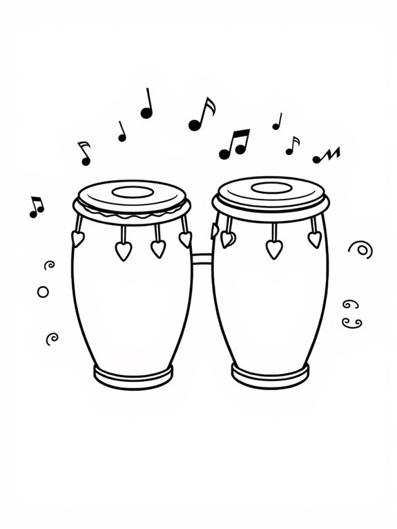 bongo drums coloring page