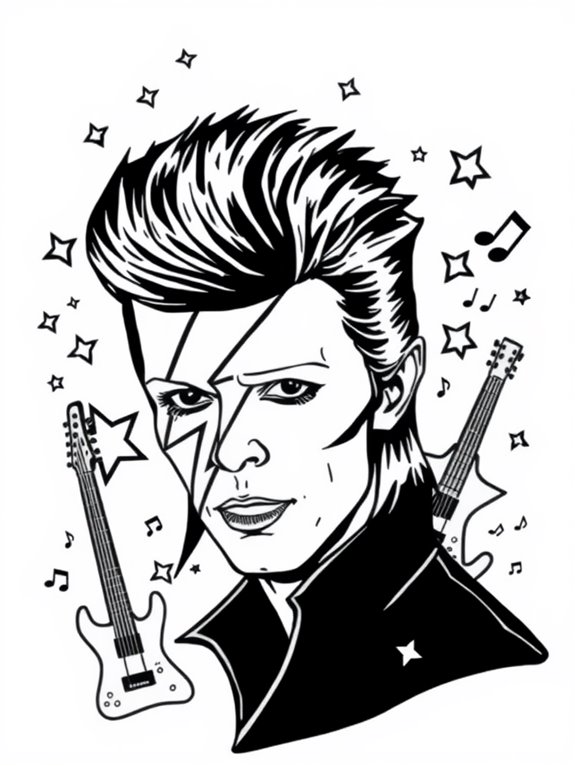 bowie lightning bolt art