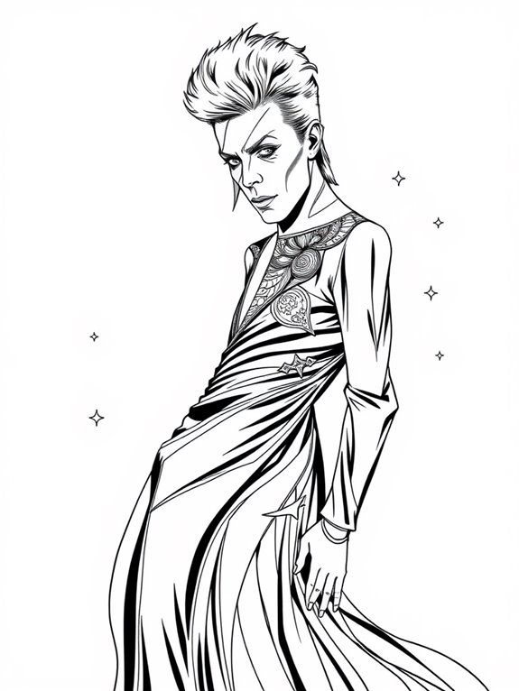 bowie wearing a dress