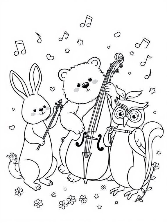 brahms animal themed coloring page