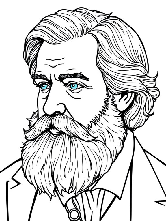 brahms coloring page design