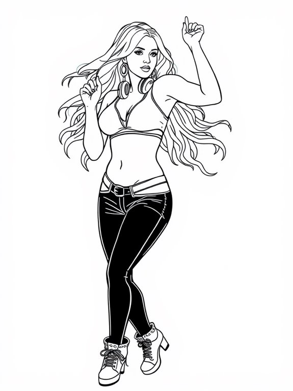 britney spears coloring page