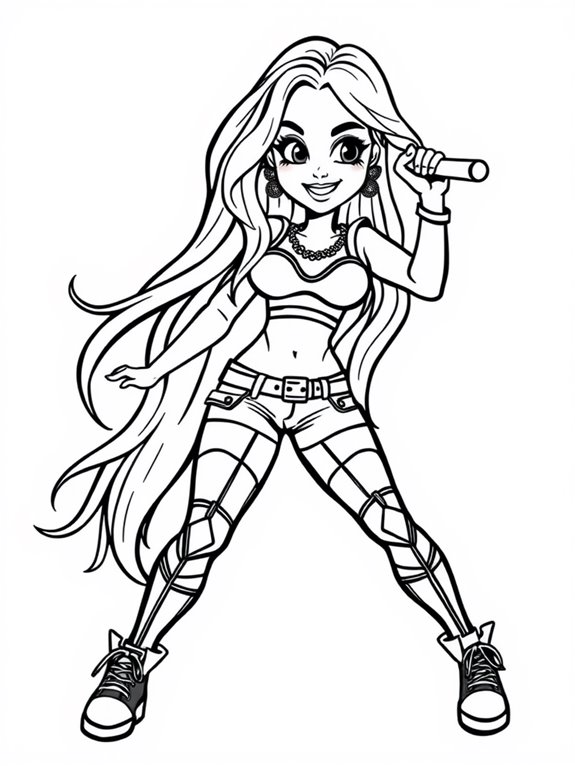 britney spears coloring page