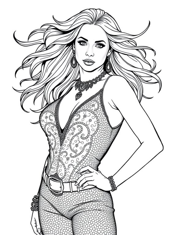 britney spears coloring page