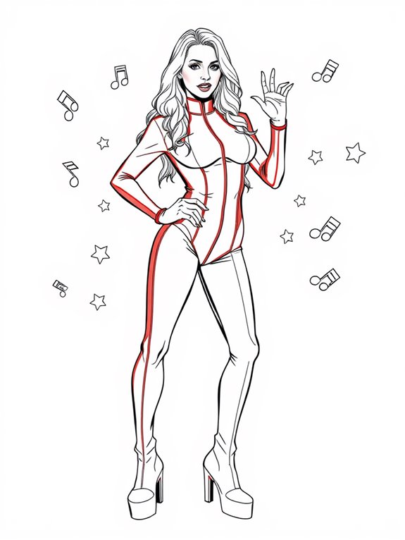 britney spears coloring page