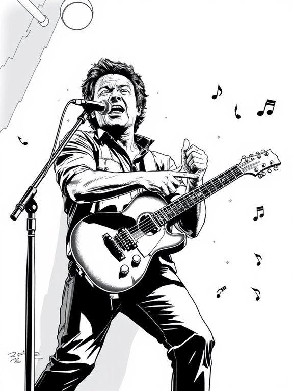 bruce springsteen coloring page