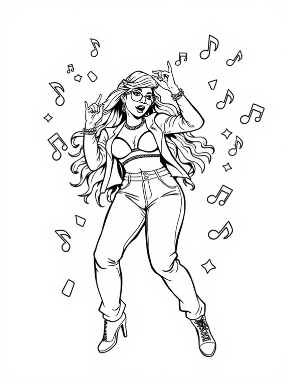 cardi b dance moves coloring